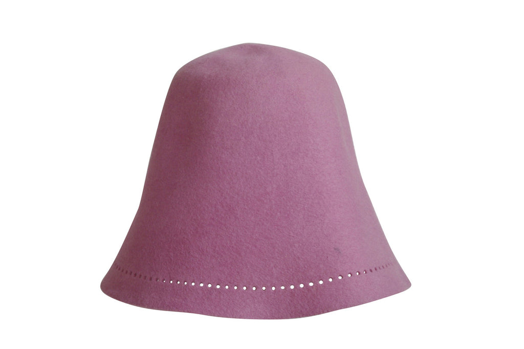 Sauna Hat of Rabbit Fur - Rose