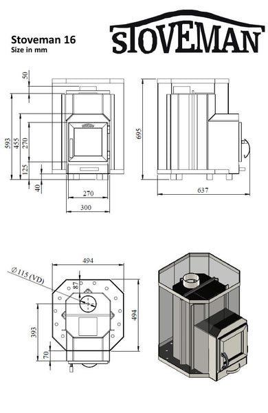 Stoveman 16 Sauna Heater (Stove) – ExpertSauna.com - Online Shopping for  Sauna Accessories