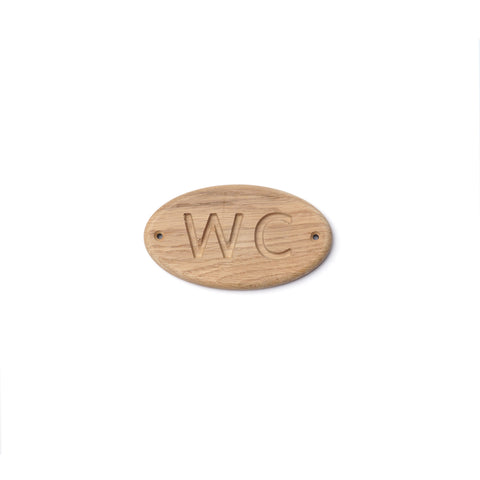 Wooden sign WC