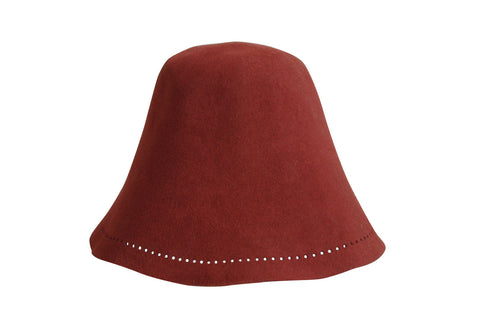 Sauna Hat of Rabbit Fur - Red