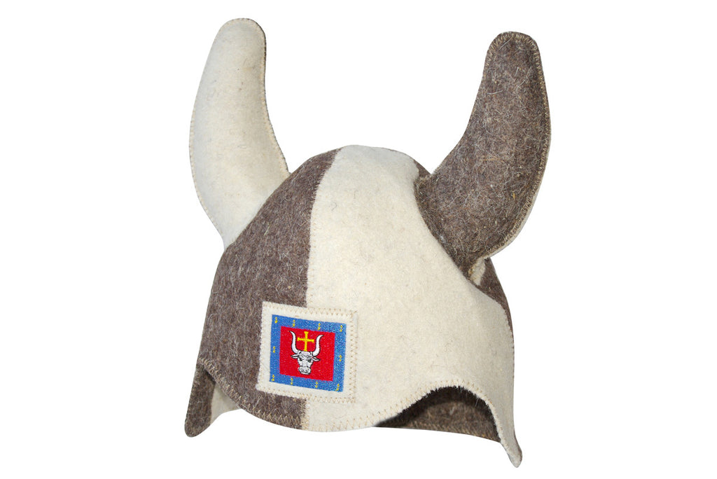 Viking Sauna Hat with Bull